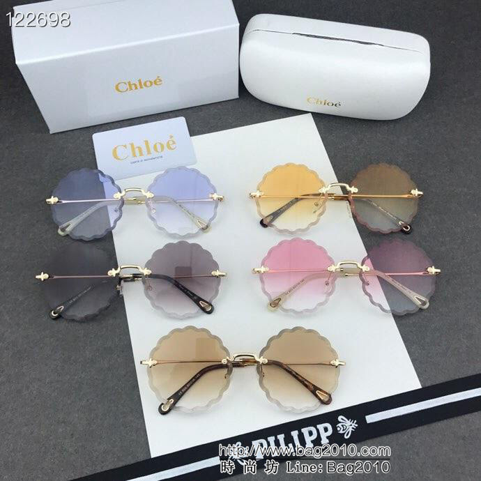 CHLOE克洛伊 新款 無框設計 彈簧鏡腿 江疏影同款 女款太陽鏡 明星範 時尚達人必備 823  lly1203